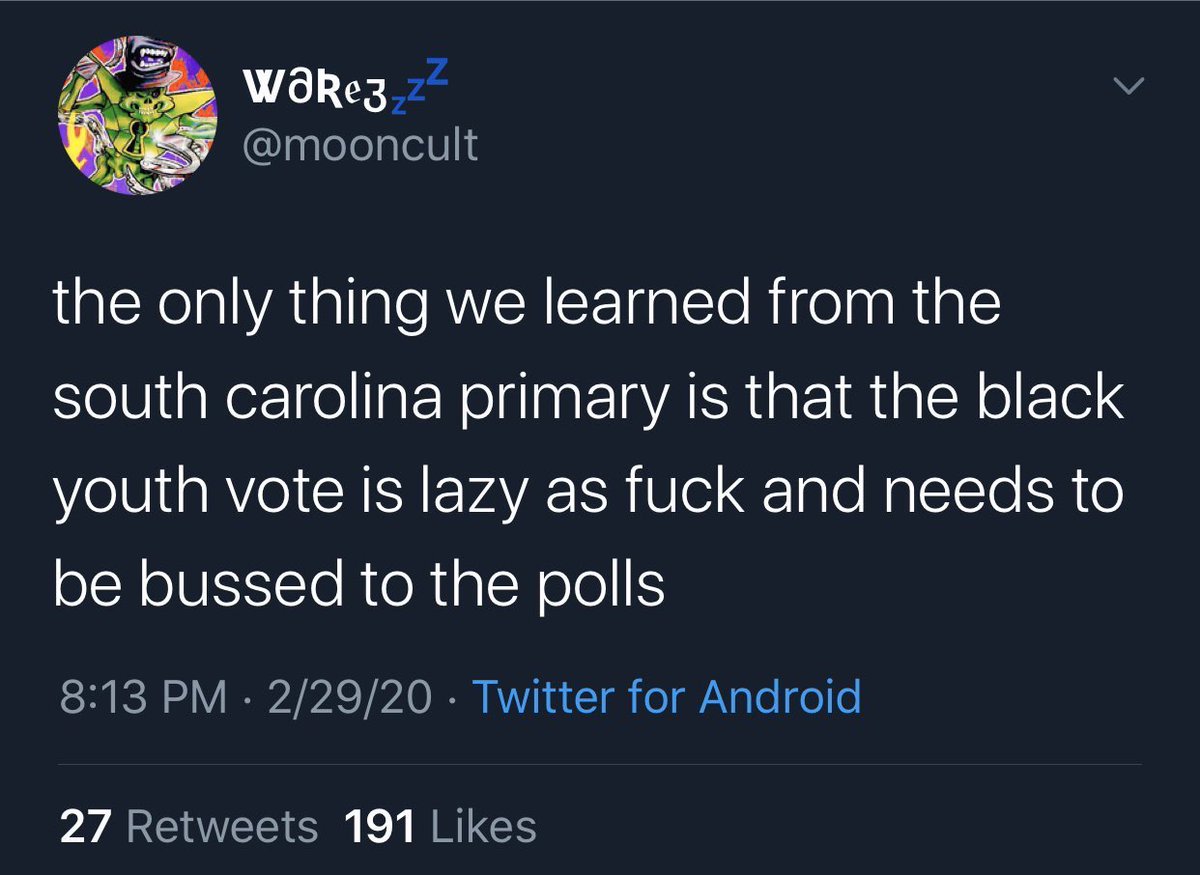 A preview of the contestants in the Worst Tweet on the Left bracket (First of 16 tweets): White People Love DogsBlack Youth VoteAbolish MeasurementsAppropriating Daddy