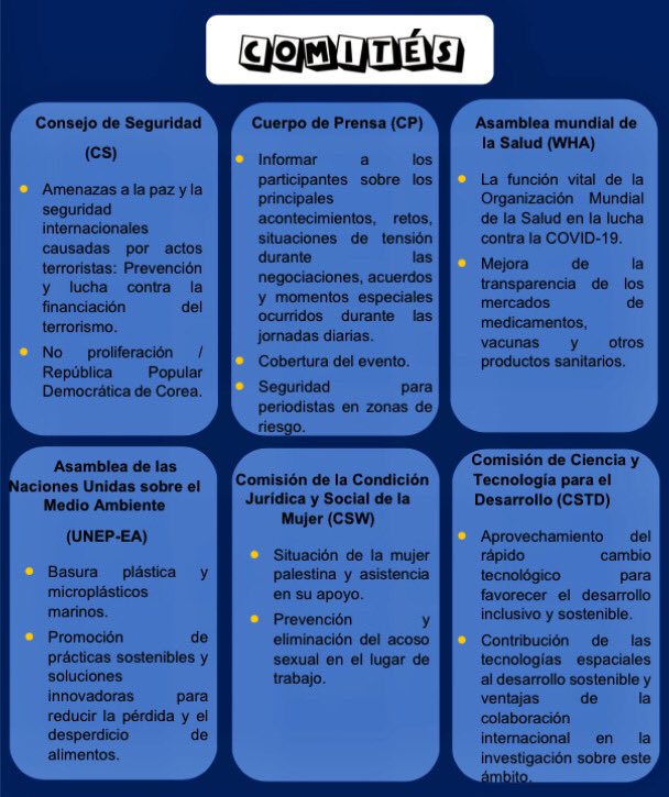 US_Daily_News_'s tweet photo. 💡¡Te explicamos cómo se llevará a cabo este evento! 💡
Las y los delegados se harán responsables de su país frente a diversos temas dependiendo del comité que les corresponda. 

#ONUSEMS2020 #ODS4 #EducaciónDeCalidad #EducaciónInclusiva #EducaciónEquitativa #Aprendizaje https://t.co/F9pUUjp2Ch