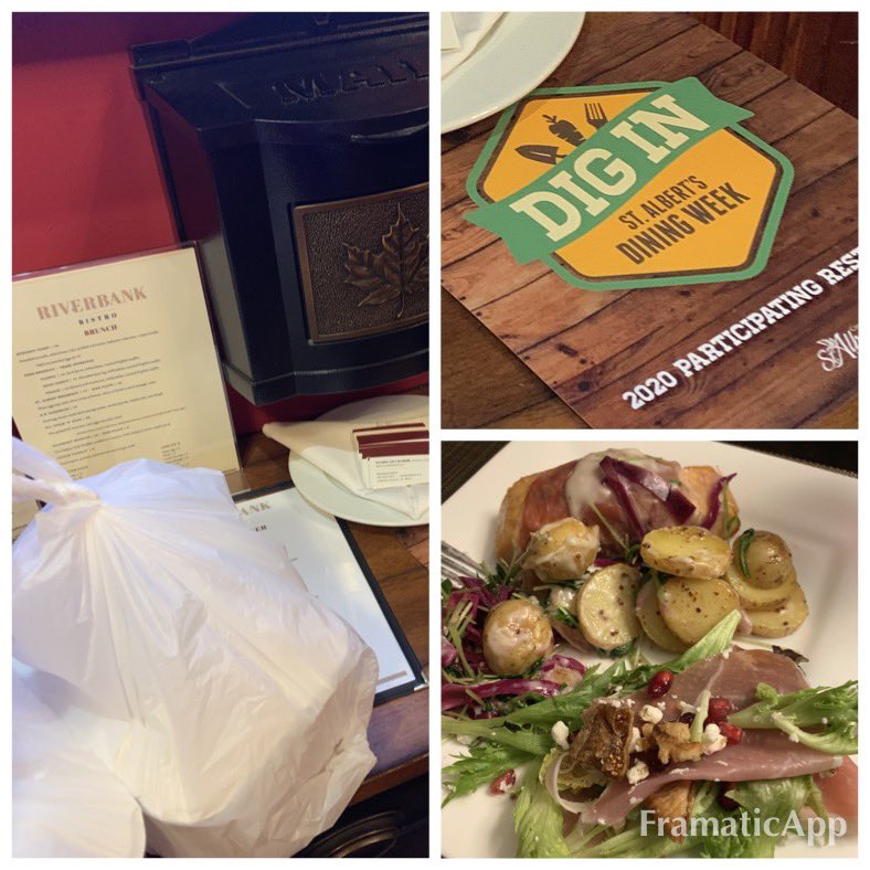 cdnforestgirl's tweet photo. #DigInStAlbert takeout continues today with #RiverbankBistro - delish! #prociuttowrappedsalmon https://t.co/OHElflQ4qb