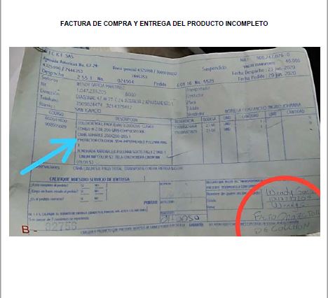 wendyga85095610's tweet photo. @Sicresponde 1 de 2 radique derecho de petición para reclamar la garantía de una cama comprada hace 5 meses en la empresa COLCHONES PULLMAN en la ciudad de Bogotá, y no responde, a demás de esto entregaron el producto incompleto, siendo VICTIMA FATAL de publicidad engañosa https://t.co/oNE5L29SPr