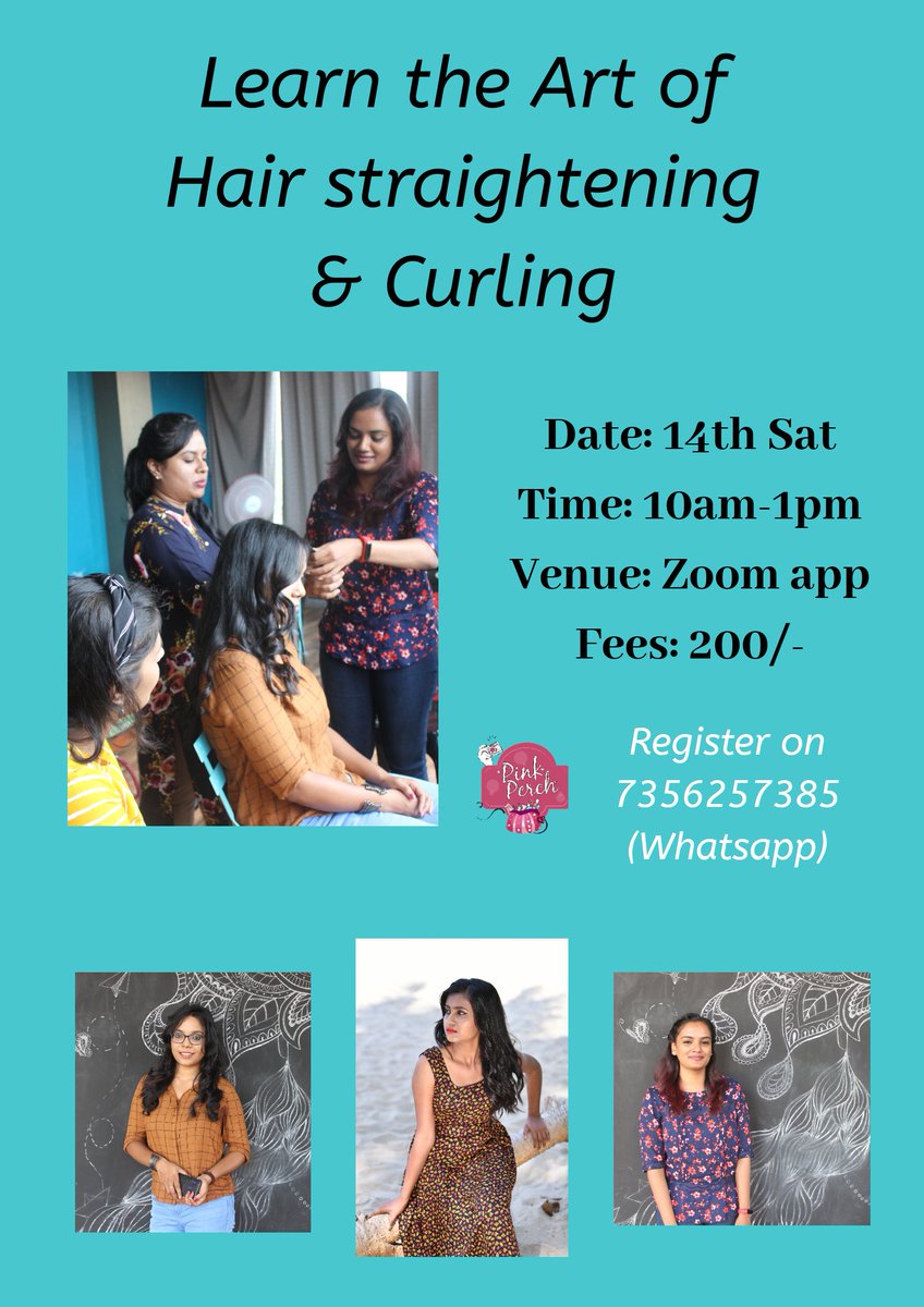 Now, no need to rely a Salon for Styling your hair! Good morning dear ones, our next Workshop is on How to Iron &amp; Curl your own hair! It will be a Look n Learn Workshop, where I will be demonstrating on a Model! Message me if you are interested!
