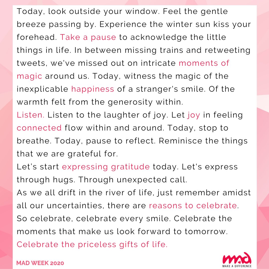 makeadiff's tweet photo. These 14 years we witness happiness, kindness and care at all turns. We have nothing but gratitude to each person for being part of this journey. These gifts have empowered us, helped us sail through some roughest tides. So, as we turn 14 we celebrate the priceless gifts of life. https://t.co/0RFHMP9ly1