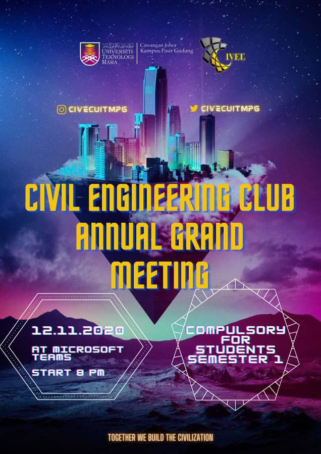 civecuitmpg's tweet photo. ▪︎ANNUAL GRAND MEETING▪︎
CIVEC Annual Grand Meeting is going to happen soon‼️

📍12 NOV | 8 P.M

Be ready and see you soon!!! https://t.co/HgLEslVdvg