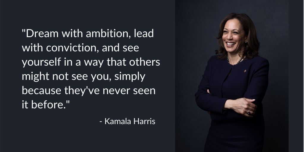 Haokun__Wang's tweet photo. "Dream with ambition, lead with conviction, and see yourself in a way that others might not see you, simply because they've never seen it before." - Kamala Harris #WomenLeadership #WomenLeaders #InspirationalQuotes #Leadership #StrongWomen #RoleModel #2020Election PC: Politico https://t.co/9qaDxhHflX