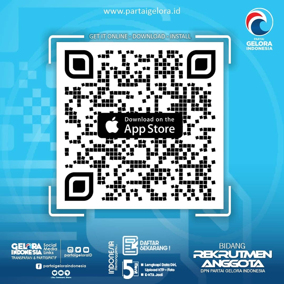 partaigeloraid's tweet photo. Cuma perlu pindai
#gabungGELORA #geloraindonesia #kolaborasi #kontribusi #pindai #scan https://t.co/0urxFuxwTv