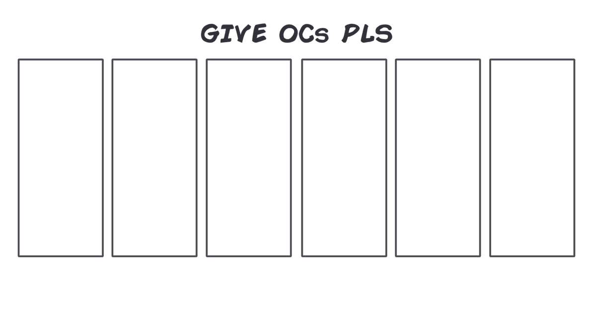 Mutuals, give me OCs to draw.
Only six this time cause I wanna take it easy.
I will prioritize characters I haven't drawn before. 