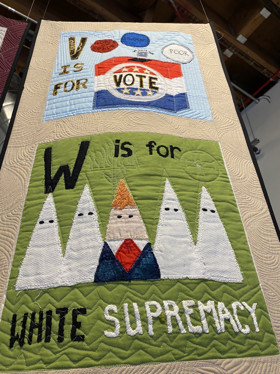 #Election2020 #WhiteSupremacy #VoteThemOut #AmericaOrTrump #community #youth #embroidery #quilting #sewing