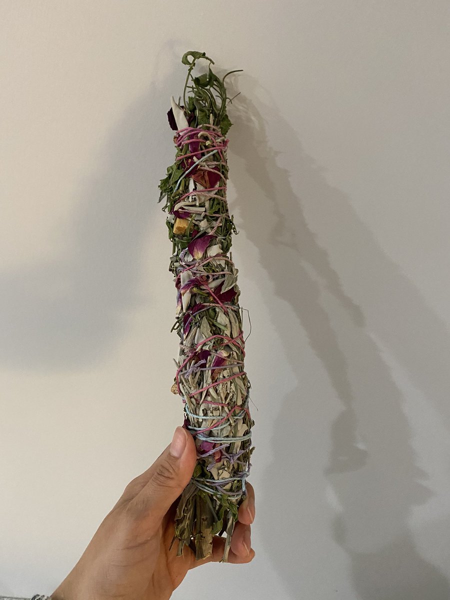 ByIszie's tweet photo. A fatty I am working on and a baby I made for an impromptu very well intentioned cleansing sesh #smudgestick #selfcare #GoodVibesOnly #medicina #indigenous #mastercrafted https://t.co/7GmOrBfclw