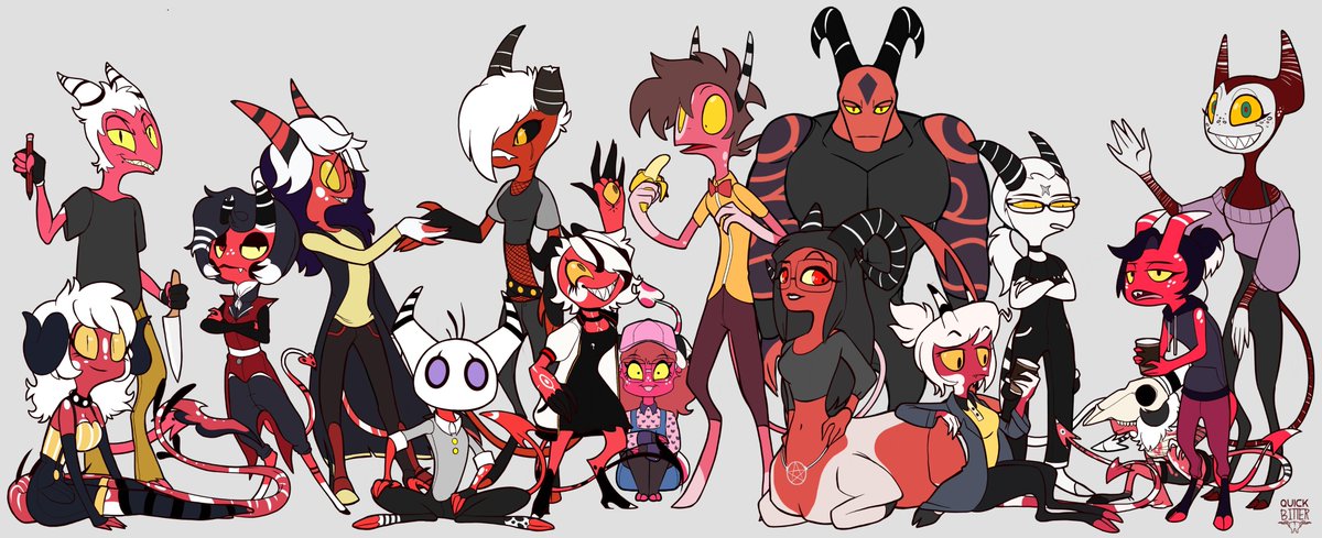 QuickBitter's tweet photo. On Halloween I drew myself an #impsona for fun then realized I liked drawing the imps and drew 15 other ones. 

I just went to latest, scrolled down, and picked a bunch of other peoples imps at random :) https://t.co/Nr4hwtuvEK