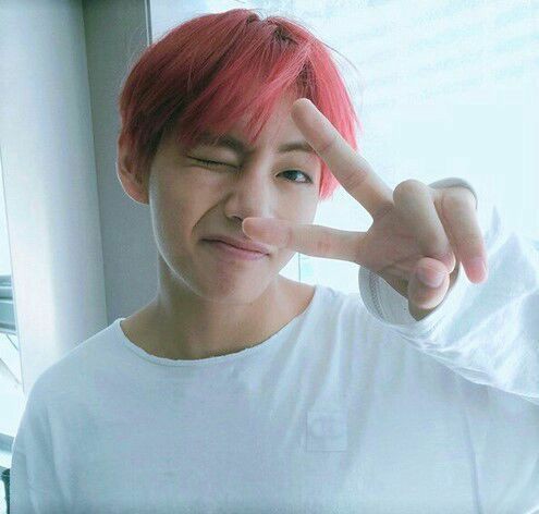 kim Taehyung in red hair : a thread