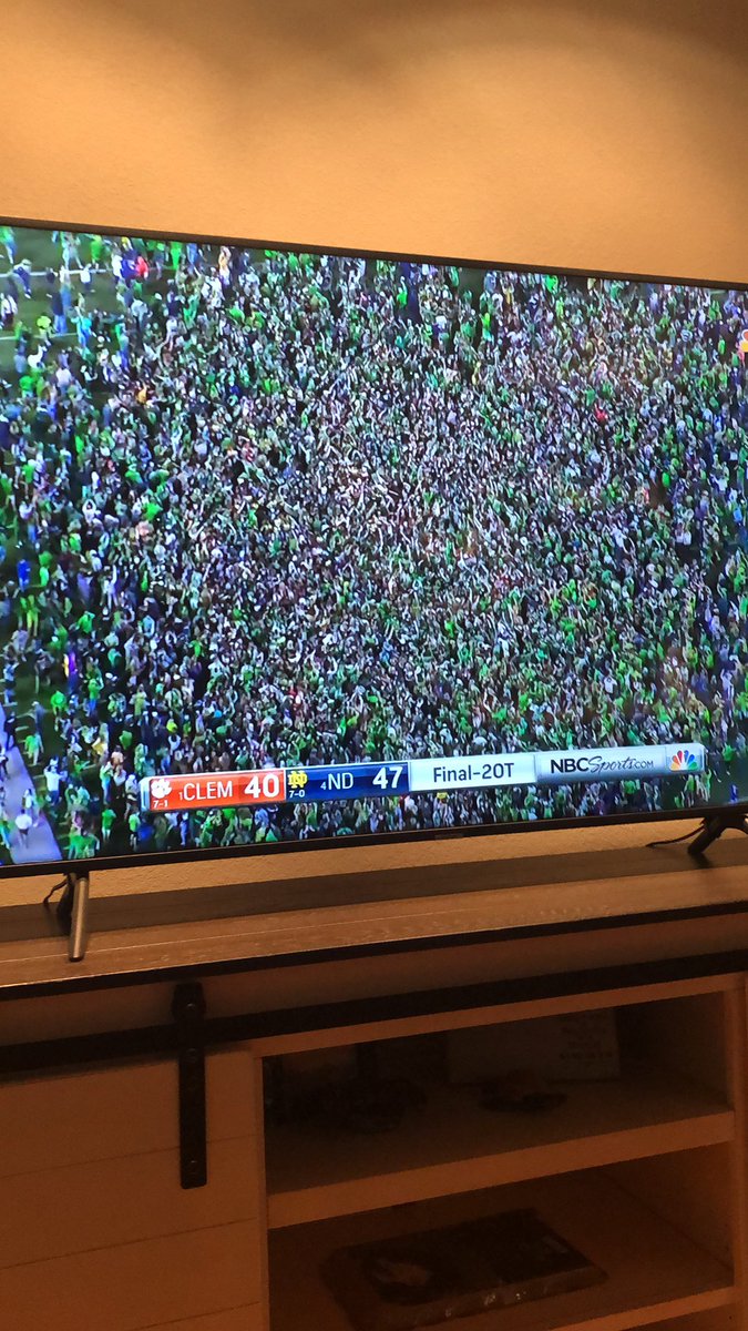 TrentMackey10's tweet photo. Well Clemson might have lost... but every Notre Dame player just got Covid. https://t.co/heBDk9vnd4