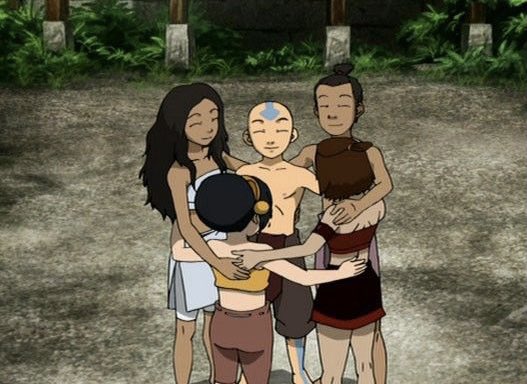 atla and tlok characters hugging (a very much needed thread)