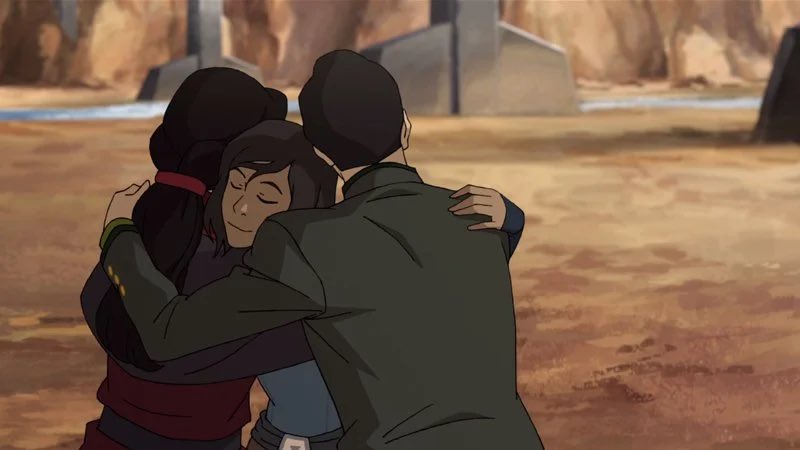 atla and tlok characters hugging (a very much needed thread)