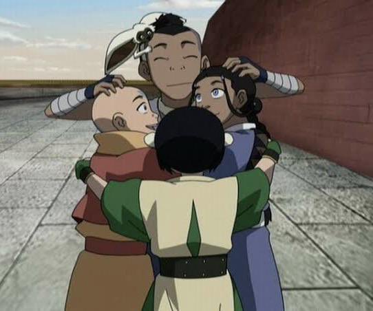 atla and tlok characters hugging (a very much needed thread)