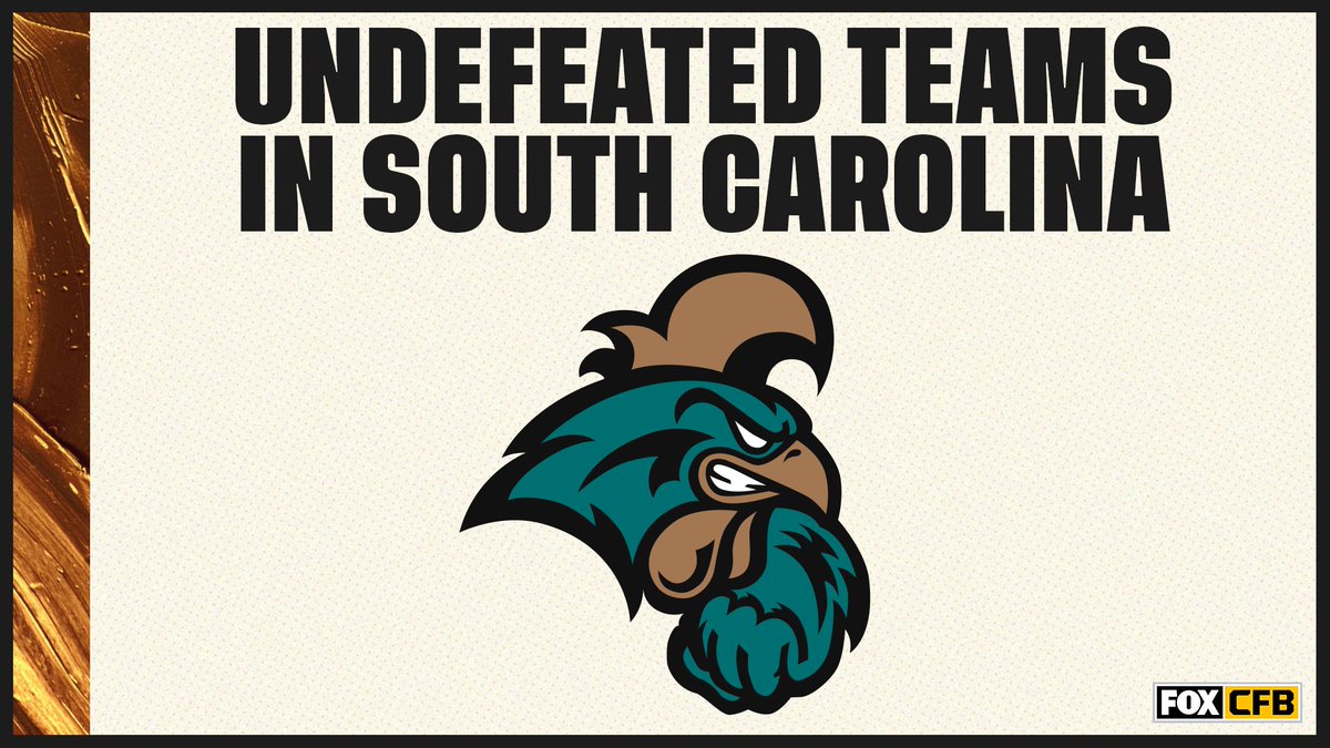 CFBONFOX's tweet photo. 🌊 @CoastalFootball is the last remaining undefeated team in the state of South Carolina https://t.co/vjCuDxH3In