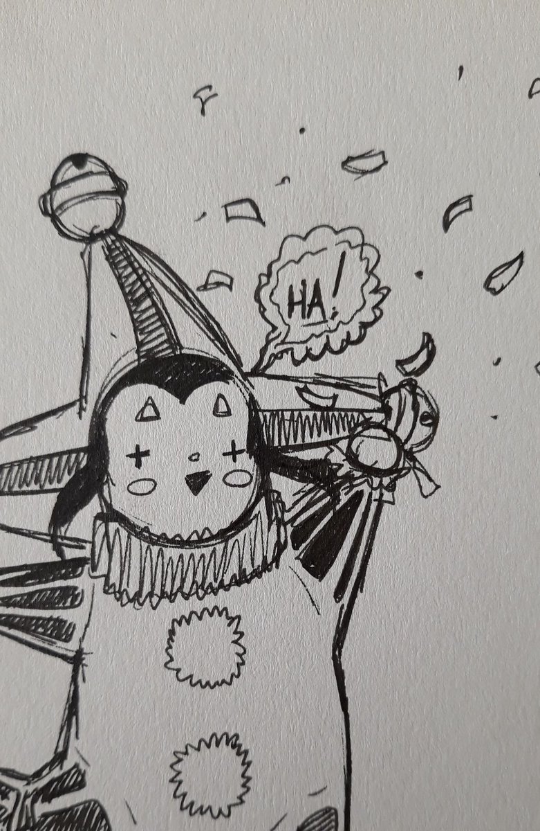 tepidEGG's tweet photo. Goodnight everybody ✨🖤
#art #doodles #clown #clowns #clowncore #jester #clownart #jesterart #spiders #confetti #fun #funtimes #comic #tinycomic #malice #maliciousintent #goodnight #sweetdreams #enjoythelittlethings #enioy #staysafe https://t.co/YE3Bl8C0PQ
