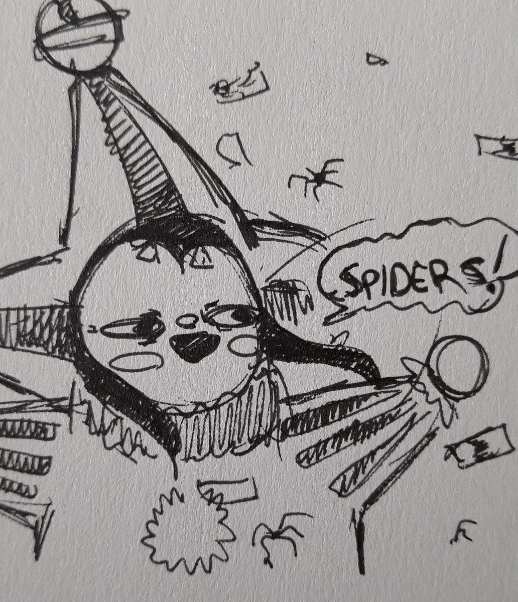 tepidEGG's tweet photo. Goodnight everybody ✨🖤
#art #doodles #clown #clowns #clowncore #jester #clownart #jesterart #spiders #confetti #fun #funtimes #comic #tinycomic #malice #maliciousintent #goodnight #sweetdreams #enjoythelittlethings #enioy #staysafe https://t.co/YE3Bl8C0PQ