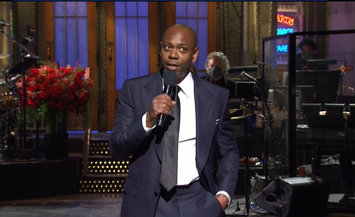 Phil_Lewis_'s tweet photo. “Try wearing the mask I’ve had to wear all these years. I can’t even tell something true without a punchline behind it." - Dave Chappelle #SNL https://t.co/C8IDAK5w8m