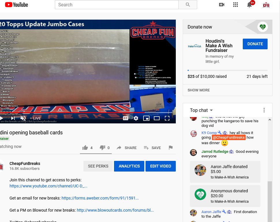 CobiesCards's tweet photo. My youtube channel has been approved to run fundraisers and, well, you know... https://t.co/oLo2XExii1