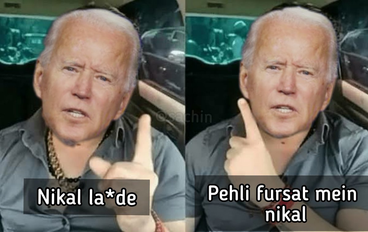Humorousbeeing's tweet photo. Trump : I will leave America if I loss 

Biden : https://t.co/61qZrnpfYc