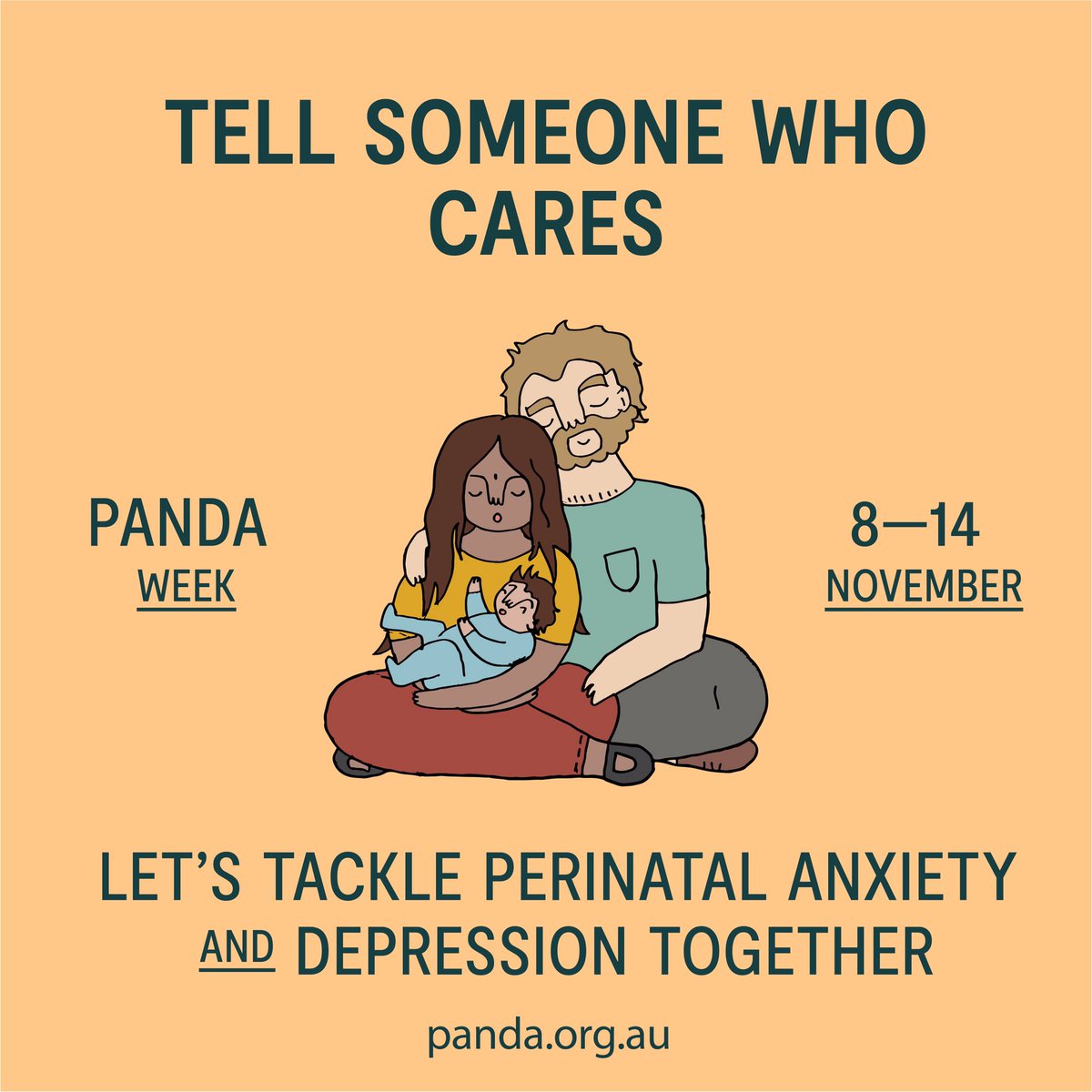 RenaeHayward's tweet photo. It’s Perinatal Anxiety and Depression Action Week. The theme is “Tell someone who cares”. 

I care. 🧡

@PANDAaustralia #PANDAWeek2020 #TellSomeoneWhoCares https://t.co/hDwSUzXdyv