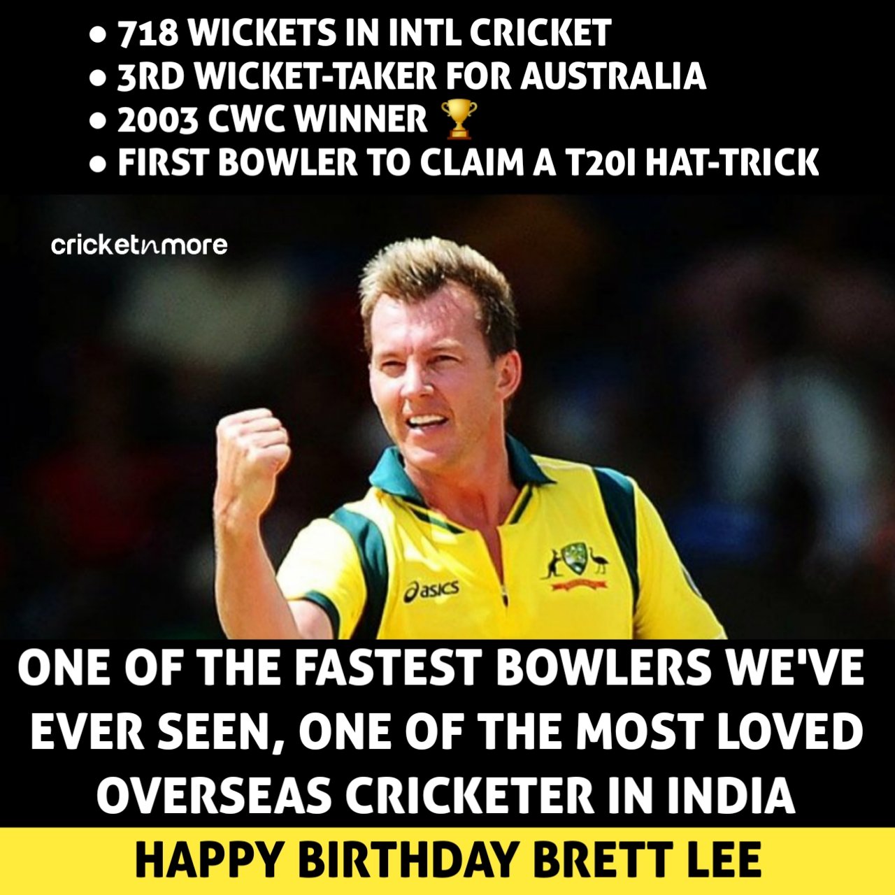 Happy Birthday Brett Lee .
. 