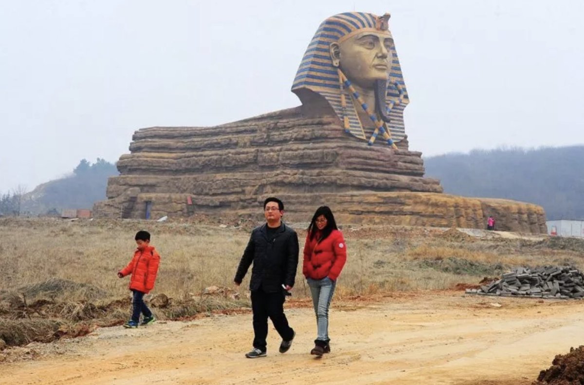 And a full-size replica of the Great Sphinx in Chuzhou, Anhui province.