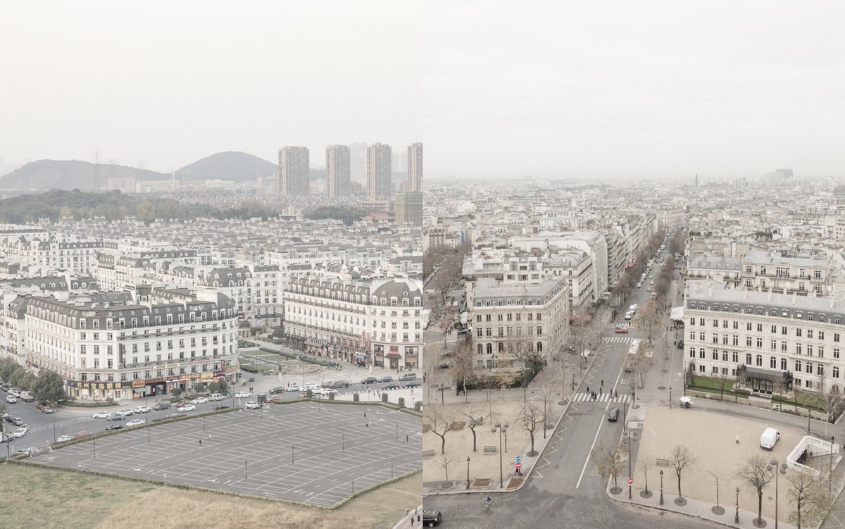 Tianducheng (杭州天都城), pictured below, is a city in China modeled after Paris. It is almost completely abandoned now. See the thread for more replicas!