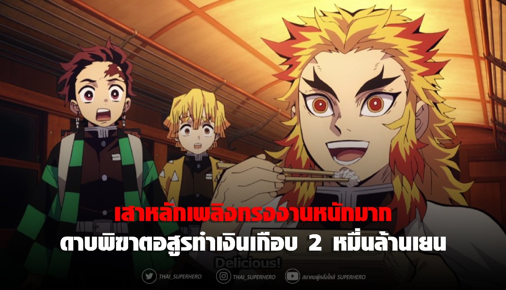เสาหลักเพลิงทรงงานหนักมาก

รายงานล่าสุดตอนนี้ Kimetsu no Yaiba THE MOVIE ทำเงินที่ญี่ปุ่นไปแล้วเกือบ 2 หมื่นล้านเยนหรือเกือบ 6 พันล้านบาทไทยภายในระยะเวลา 24 วัน

ซึ่ง Spirited Away ที่ทำเงินไป 2 หมื่นกว่าล้านเยนต้องใช้เวลาถึง 69 วัน