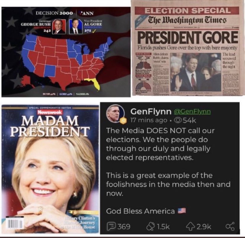 1) Recounts ongoing2) US Supreme Court already looking at Pennsylvania3) Senate judiciary committee investigating a sworn affidavit on fraud4) Electoral college hasn’t voted yet5) Senate must count the vote Media called elections like this before, please be patient 