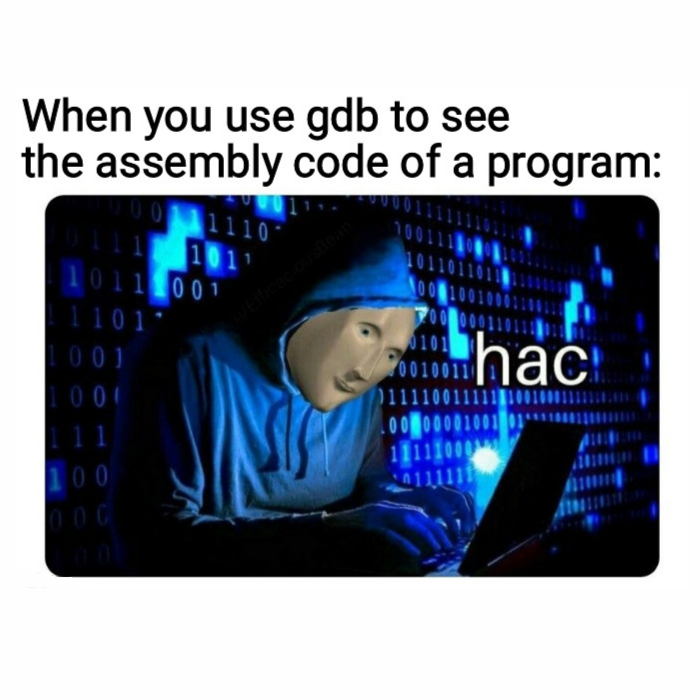 BatmansKitchen's tweet photo. Meme credit: u/TheObserver_TT on reddit.
Have you ever wonder how programs work? No, because you only care about yourself. Shame on you.
Join us to learn more about how you could take a piece of software and figure out what it really does. https://t.co/2JOMm0psCa