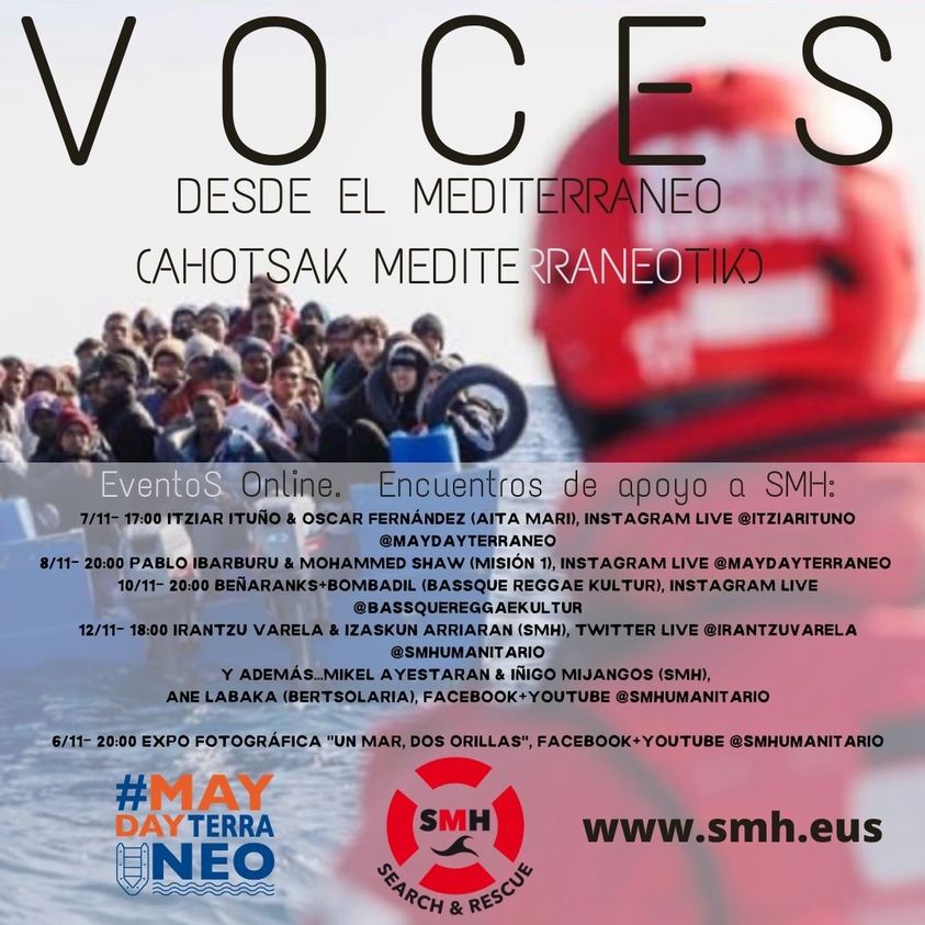 gipsolidarioa's tweet photo. ⚓📢 🌊 Gaur ere AITA MARITtik ONLINE TOPAKETAK ZUZENEAN

⚓📢 🌊 Hoy también ENCUENTROS ONLINE DESDE EL AITA MARI

Instagram Live-20h.@maydayterraneo
🆘#SOSErrefuxiatuak🆘#sosrefugiados

#PabloIbarburu #MohammedShaw #Mision1  

@smhumanitario @hotz_onati @HotzLegazpi 
 ℹ️👇👇 https://t.co/CLaimEDPf0