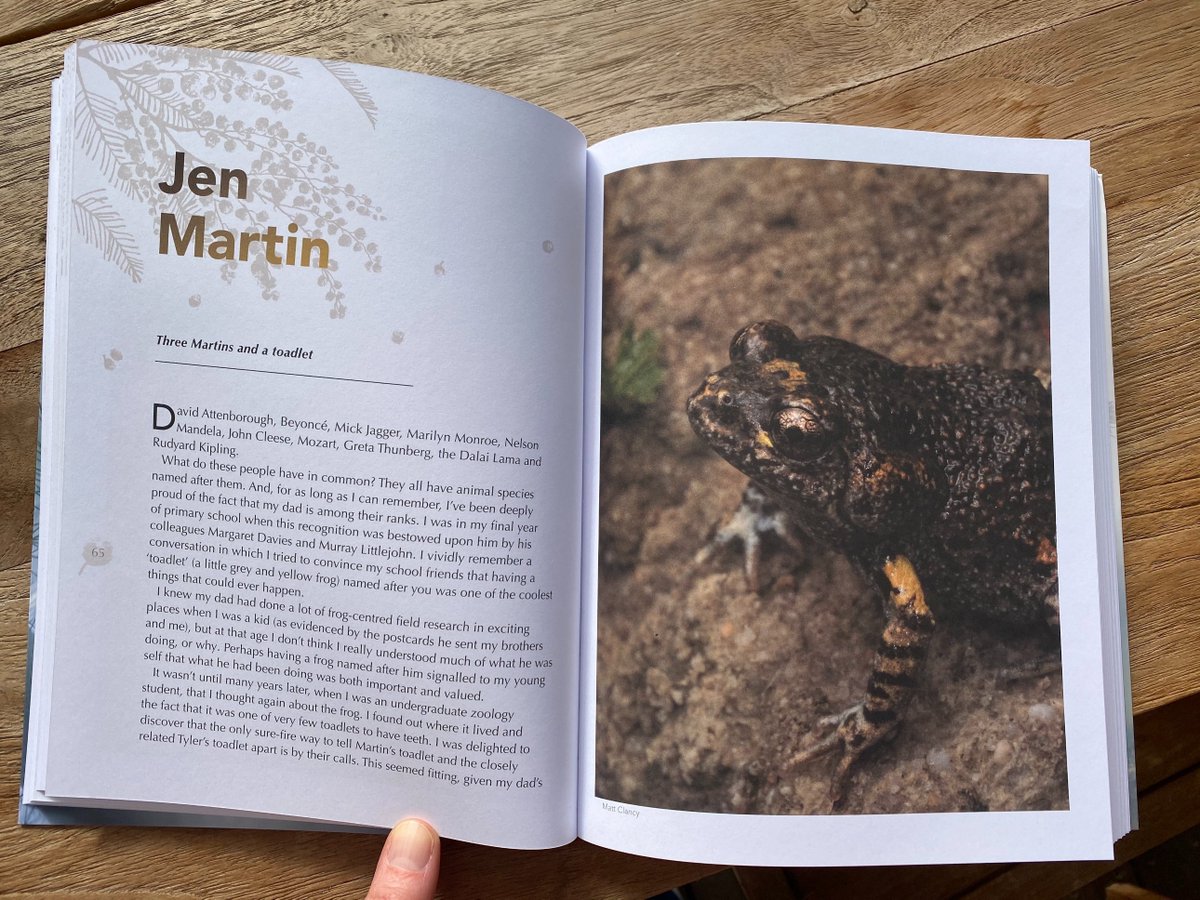 UniMelbscicomm's tweet photo. The anthology includes works by @scidocmartin and @EuanRitchie1. Jen talks about finding the Martin Toadlett named after her father, and Euan describes his encounters with Dingoes. Grab your copy to get lost in these touching encounters of Australian wildlife!
#AMUH https://t.co/NvLaDK45H5