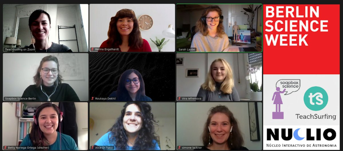 berlin_soapbox's tweet photo. We're happy to say that yesterday's event for the @BerlinSciWeek was a big success!🥳
Thanks to all the amazing speakers, organizers and all the participants.
It's always great to work with you!

@teachsurfing @nuclio_pt @MDC_Berlin 

#womeninSTEM #bsw2020 #ssb2020 #scicomm https://t.co/3rqI3bHW35