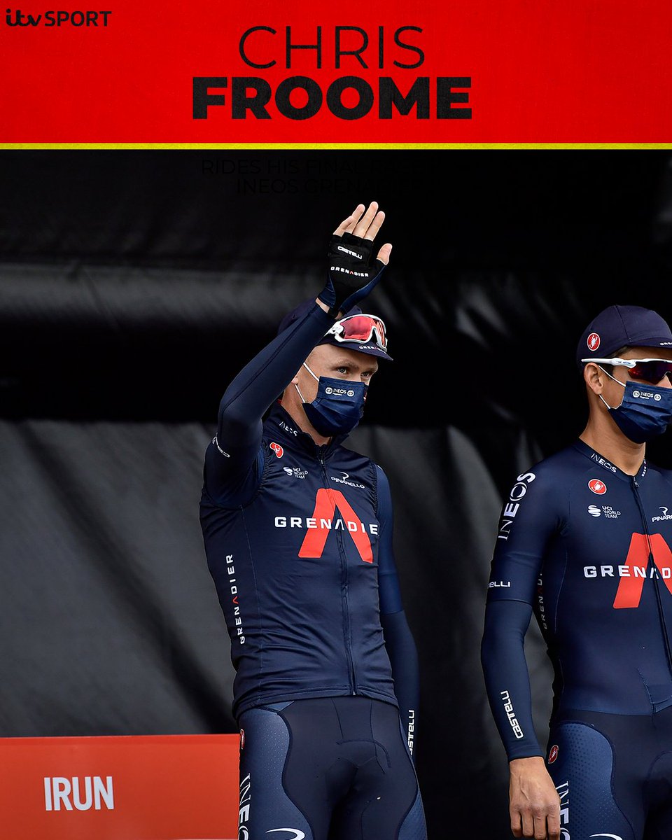 itvcycling's tweet photo. After ten successful years, today is the final race day for @chrisfroome at Sky/@INEOSGrenadiers 👋

What a ten years it's been 🙌 https://t.co/5wxDJ9yYRJ