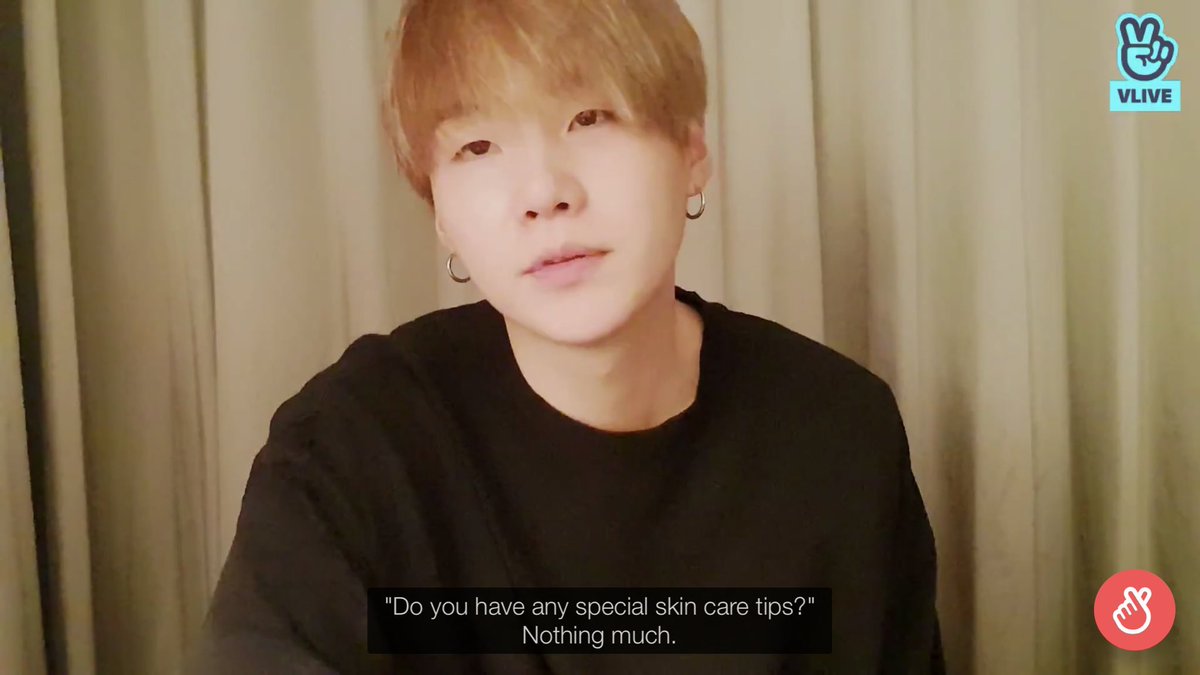 Let me start with yoongi stating he doesn't have a skin routine cuz this thread is all about