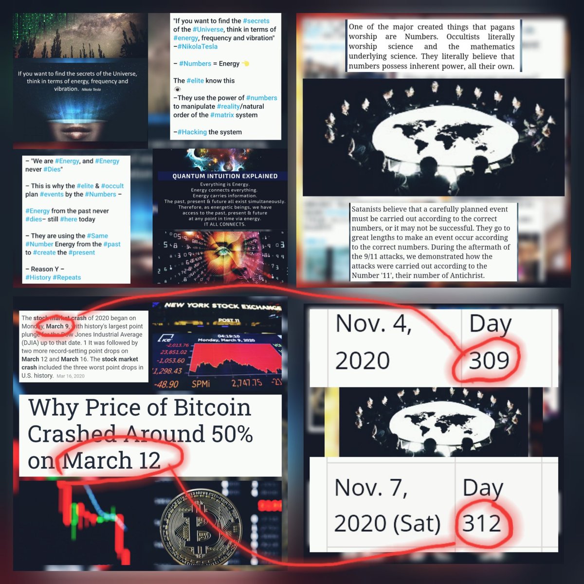 TheMatrixology's tweet photo. #Bitcoin price drops -$1000+ on the "#312th" ๐ day of the year (#Nov7th)
- Even though it wasnt a major #crash... I dont want you to forget what I'm showing you
The #Elite know when the #next big crash will be.....
-Keep an ๐ on the #93/39 & #123/312/321 #Dates
#Matrix #BTC https://t.co/GtyzGmpqh3