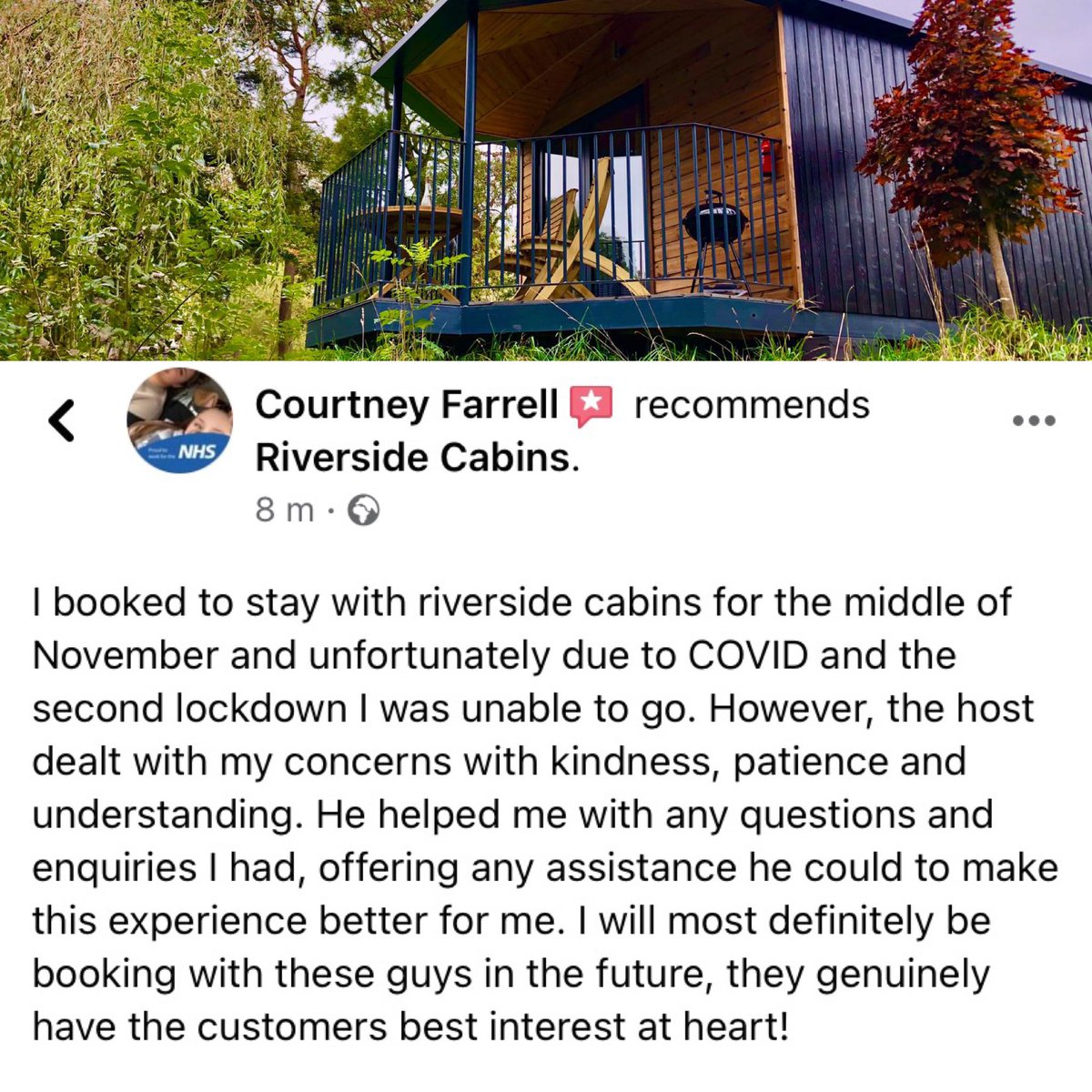 Thank you for your kind words Courtney, we hope to see you when it’s possible, stay safe until then 💙 #impactofcovid19 #bekind #supporteachother #supportsmallbusiness #VisitShropshire #shropshire #staycation #PromisesMadePromisesKept #happycustomer #thankyou