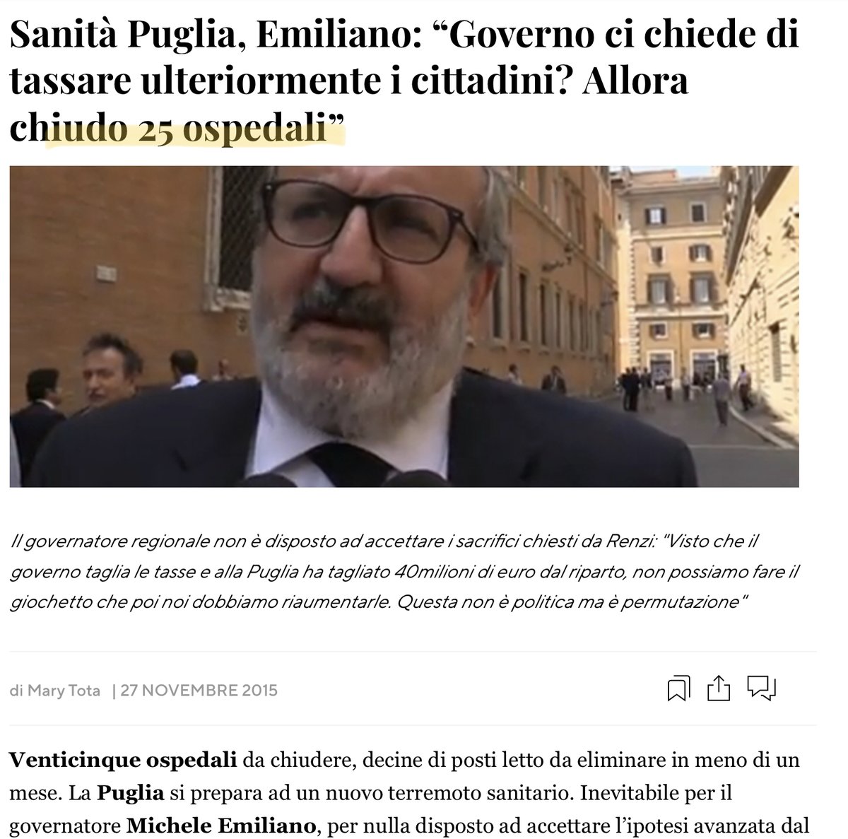 giuslit's tweet photo. “Non c’è più un medico”
Come se lui fosse uno de’ passaggio.
Cosa faceva quando c’era da assumere? Sparecchiava?
No, ora ricordo.
Si vantava di aver rispettato il piano di rientro sanitario.
Ed ha pure il coraggio di parlare. https://t.co/ixfoMviIlX