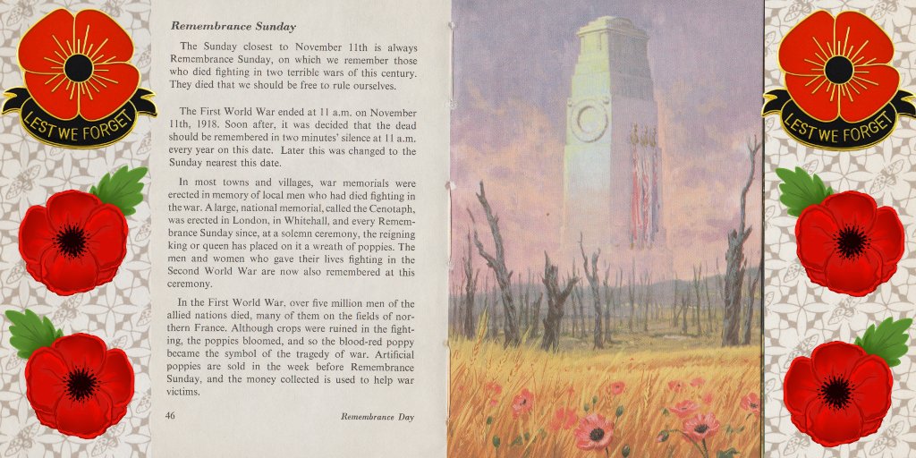 Twellsense's tweet photo. Remembrance Sunday.
Ladybird book of Special Days and Customs.
pp 46/47
#NFPearson #RHall #RemembranceSunday
You can donate to the Royal British Legion here:-
https://t.co/4AfwIxKr0O https://t.co/nHc43nVhBu
