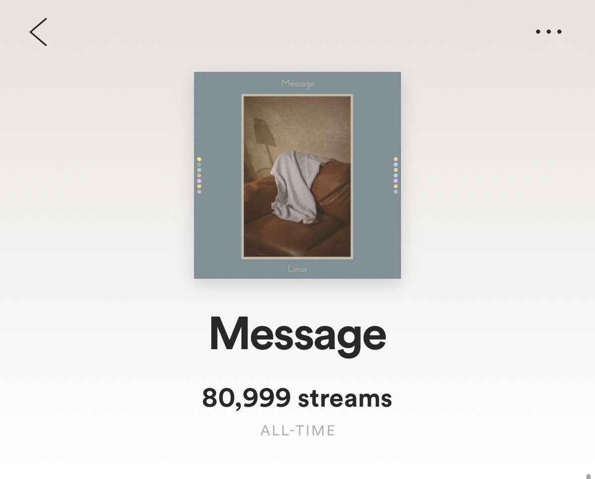 Linus_Message's tweet image. SpotifyでMessageが8万再生突破いたしました。何度も繰り返し聞いてくれてる人、プレイリストに入れて店舗で再生してくれてる人、たまたま耳に触れた人、皆さんに感謝です。
そしてまた、聴かせたい曲がたくさん出来てます。引き続きよろしくお願いします。