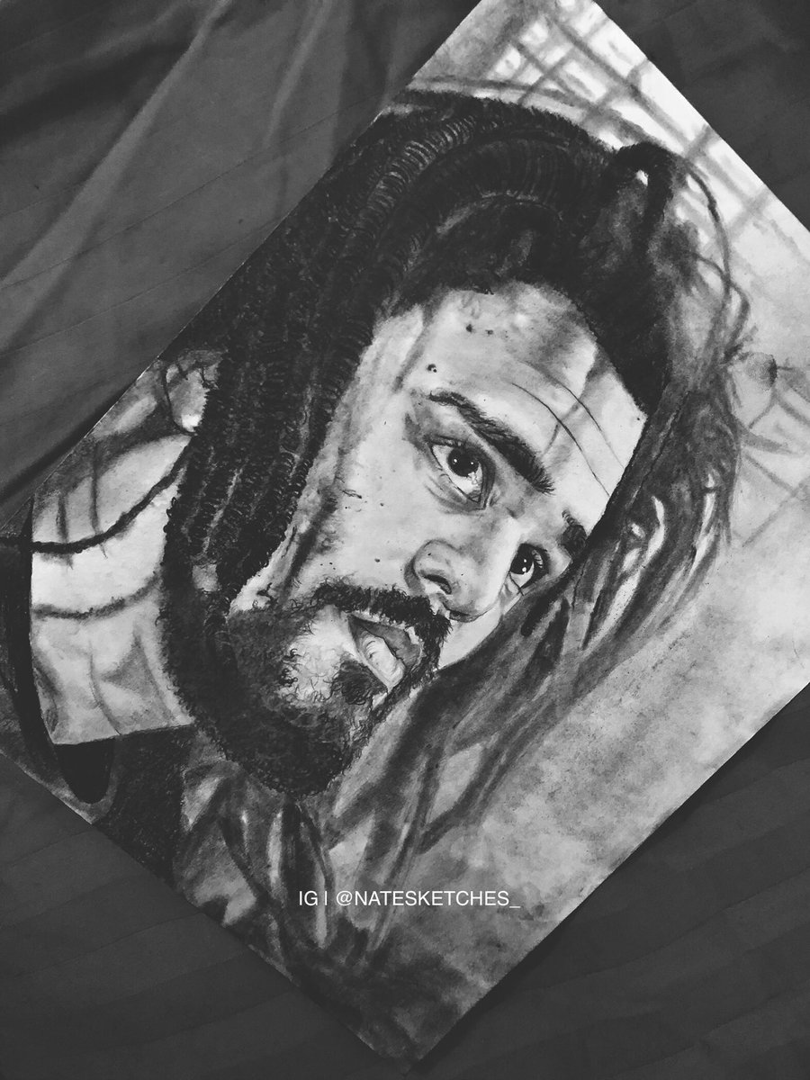 NateSketches's tweet photo. I don't really like this sketch(there are a lot of mistakes in it😅)But I figure I should post it anyway 🤟🏾✏️

.
@JColeNC 
.
#sketches #drawing #faceart #jcole #jcolequotes #jcoleedits #jcoleworld #facepaintings #pencilportrait #oilportraits #drawingportraits #paintingportraits https://t.co/n1XpbrHFWZ