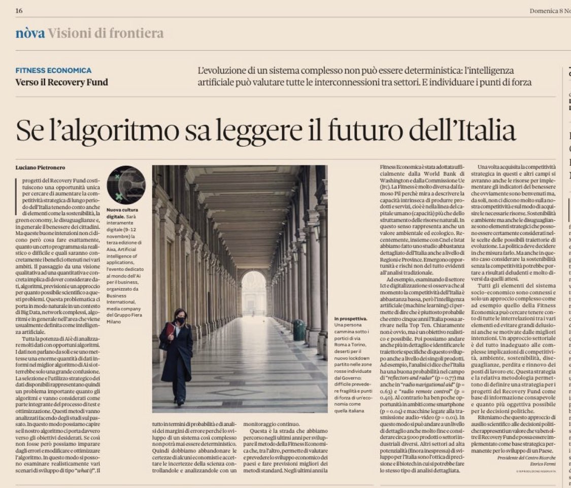 lucadebiase's tweet photo. Programmare consapevolmente il Recovery- Luciano Pietronero su Nòva @Nova24Tec https://t.co/6bbYmoTWPs