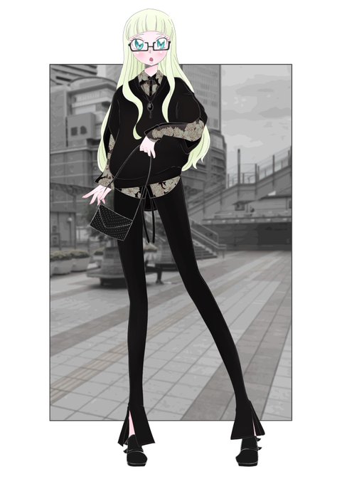 推しキャラに自分の私服着せるのtwitterイラスト検索結果