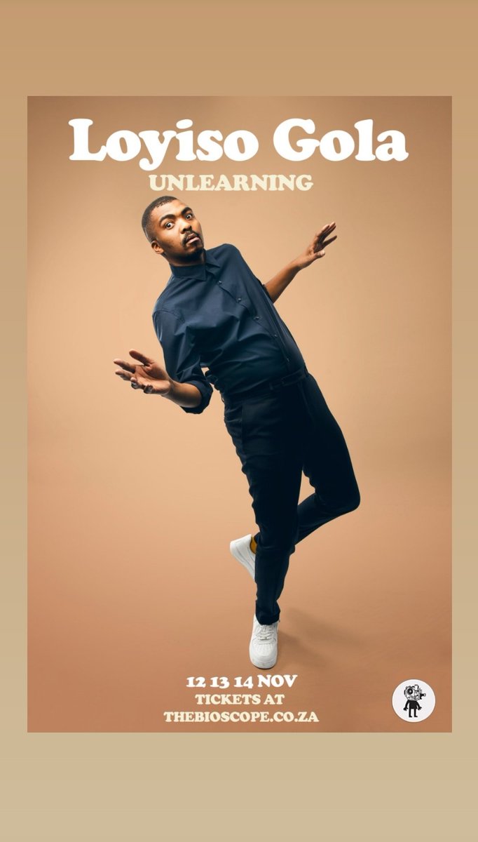 Loyiso Gola (@loyisogola) on Twitter photo Doing my Unlearning show probably for the last time this week at <a href="/the_bioscope/">The Bioscope</a> 44 Stanley , Milpark....Thursdays - R80 and weekend R120
tickets.tixsa.co.za/event/loyiso-g… Doing my Unlearning show probably for the last time this week at <a href="/the_bioscope/">The Bioscope</a> 44 Stanley , Milpark....Thursdays - R80 and weekend R120
tickets.tixsa.co.za/event/loyiso-g…