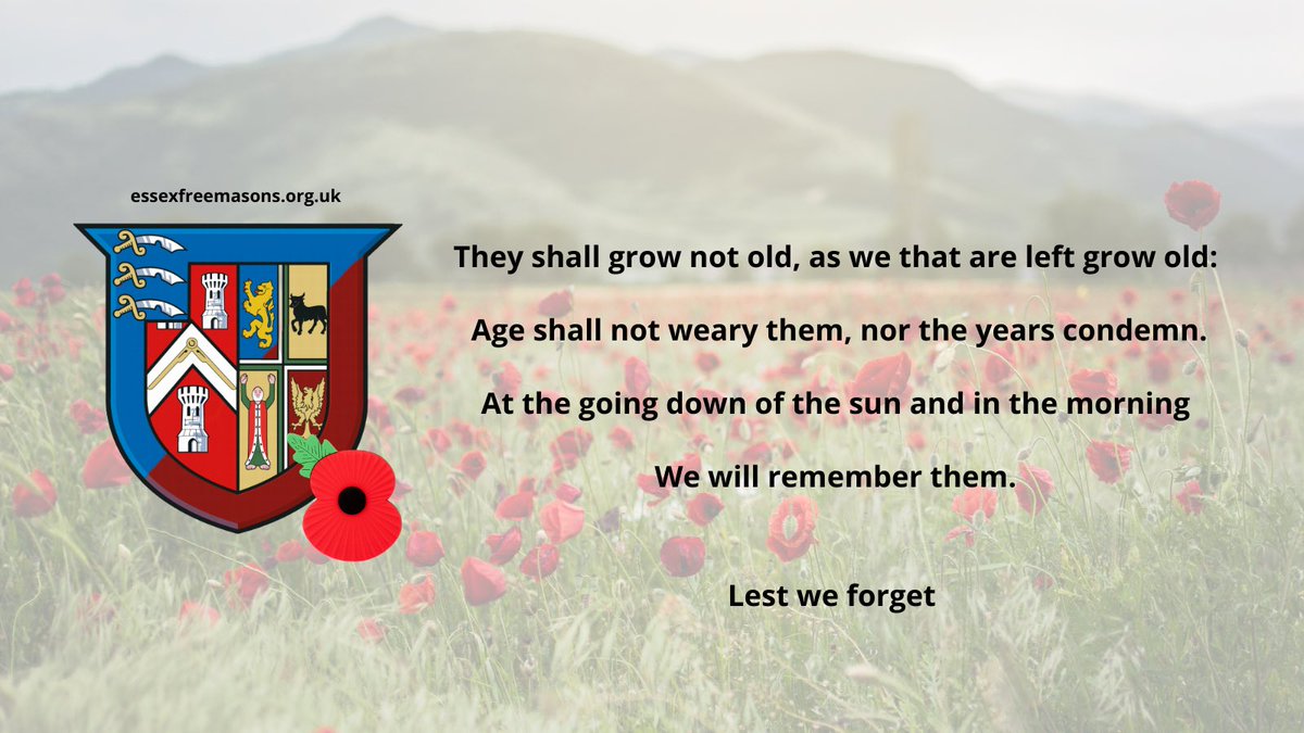EssexFreemasons's tweet photo. #RemembranceSunday https://t.co/CGq2Omjeys