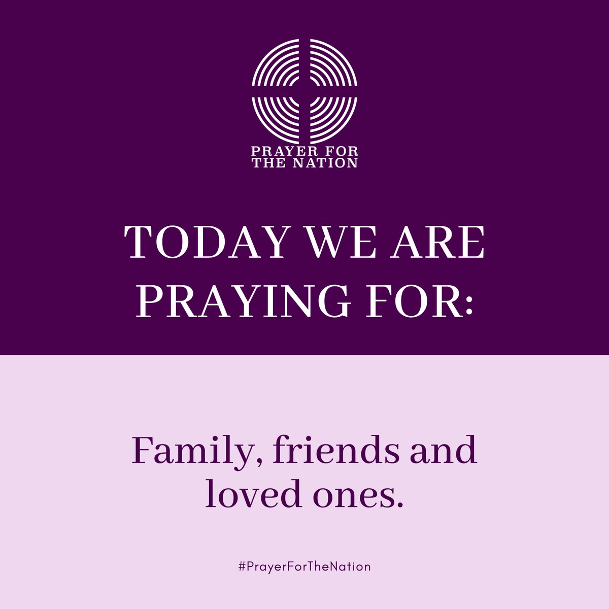 Today we are praying for family, friends and loved ones.
Lord keep them in your care.
Join us at 6pm, this evening, for the collective moment of prayer.
churchofengland.org/PrayerForTheNa…