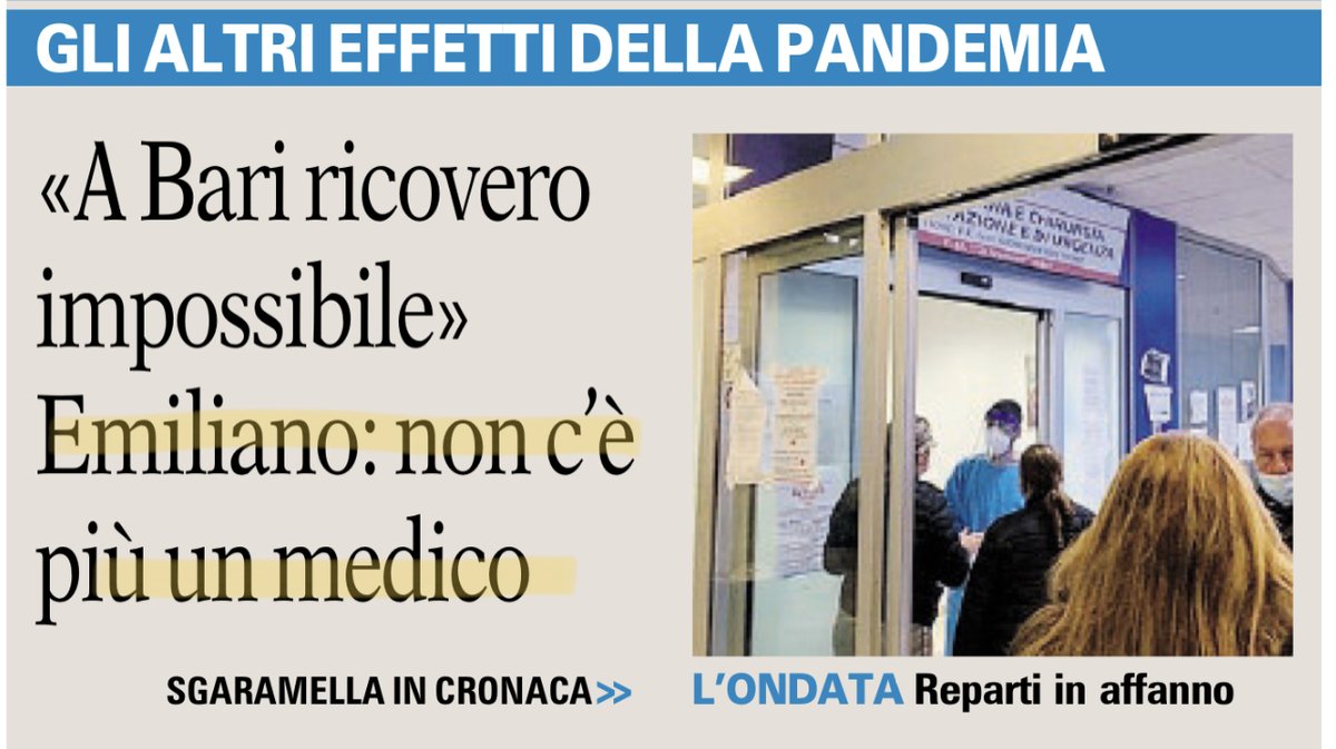 giuslit's tweet photo. “Non possiamo assumere, se non con una deroga e comunque con il contagocce”
Bari, 19 febbraio 2016.
Dopo 4 anni e mezzo: “non c’è più un medico”.
”Ricevevo degli ordini e dovevo eseguirli” [cit.] https://t.co/keuXOU7k02