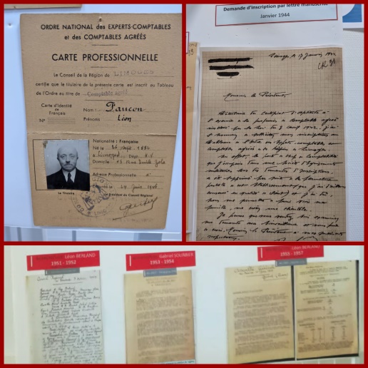 oeclimoges's tweet photo. #FlashBack1 - 77 années comptabilisées et contées !
🎬1943-58 Mandatures L MINSAT, F GOLFIER, L BERLAND, G SOUBRIER, J MARTY.
Du Certificat d'aptitudes à la Carte Professionnelle…Cursus de 4 confrères. A découvrir à travers de nombreux documents exposés à la M4ISON du CH1FFRE. https://t.co/fht6bd5oc5