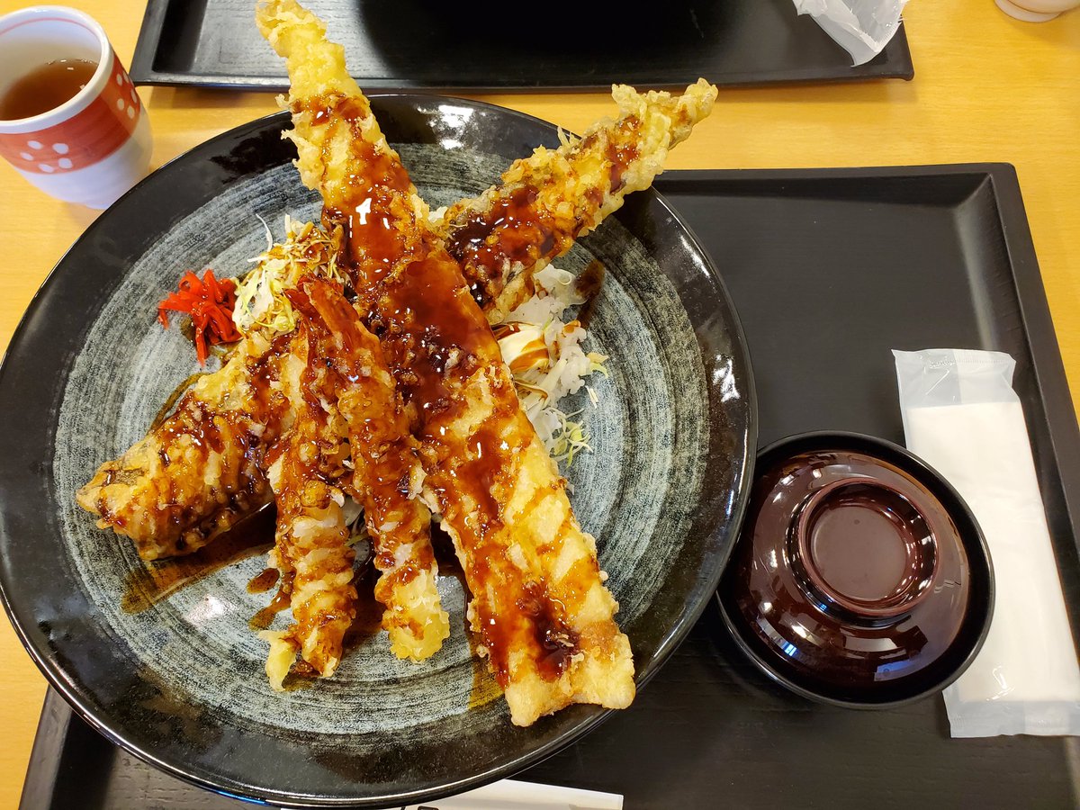 Ftogr00 姫路城と好古園の散策の後で 太陽公園に移動してとりあえず昼食 特製穴子天丼は 大きな穴子が 2匹ものってて 結構なボリュームです 太陽公園 レストランスワン 穴子丼